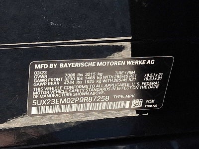 2023 BMW X7 xDrive40i Sports Activity Vehicle