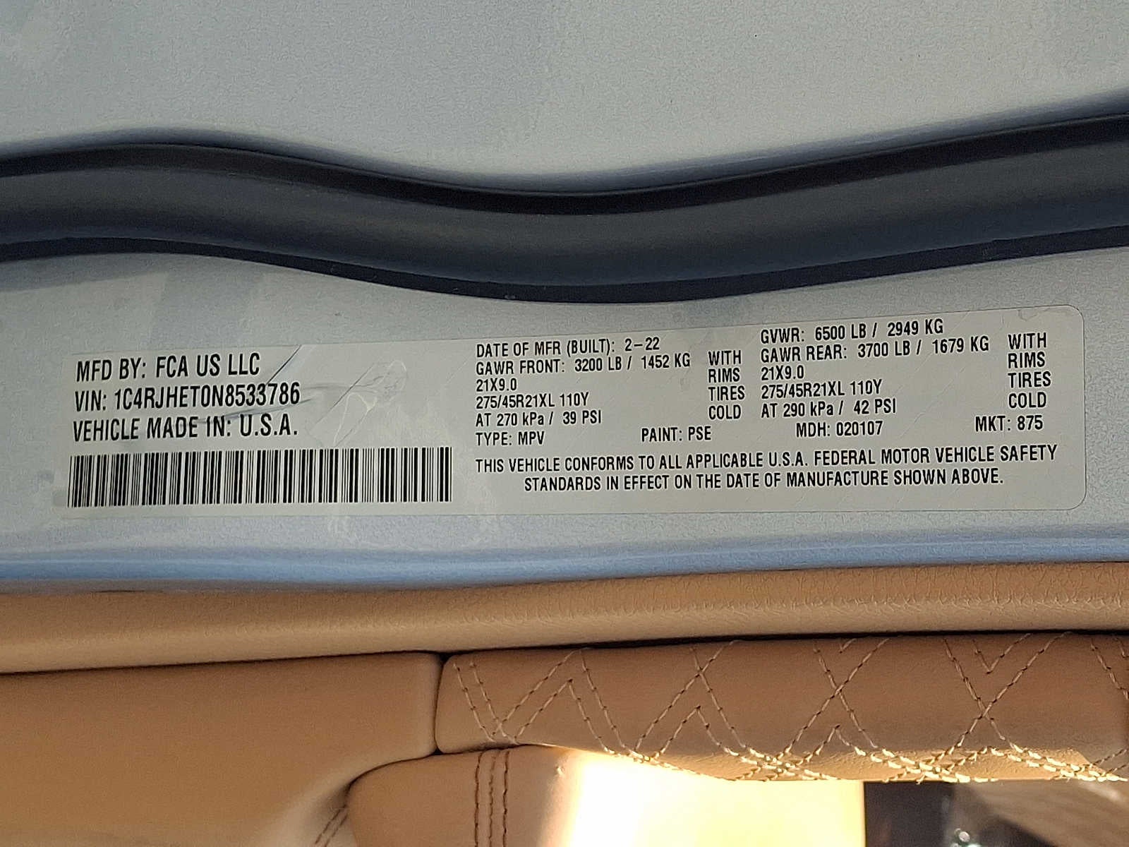 2022 Jeep Grand Cherokee Summit Reserve