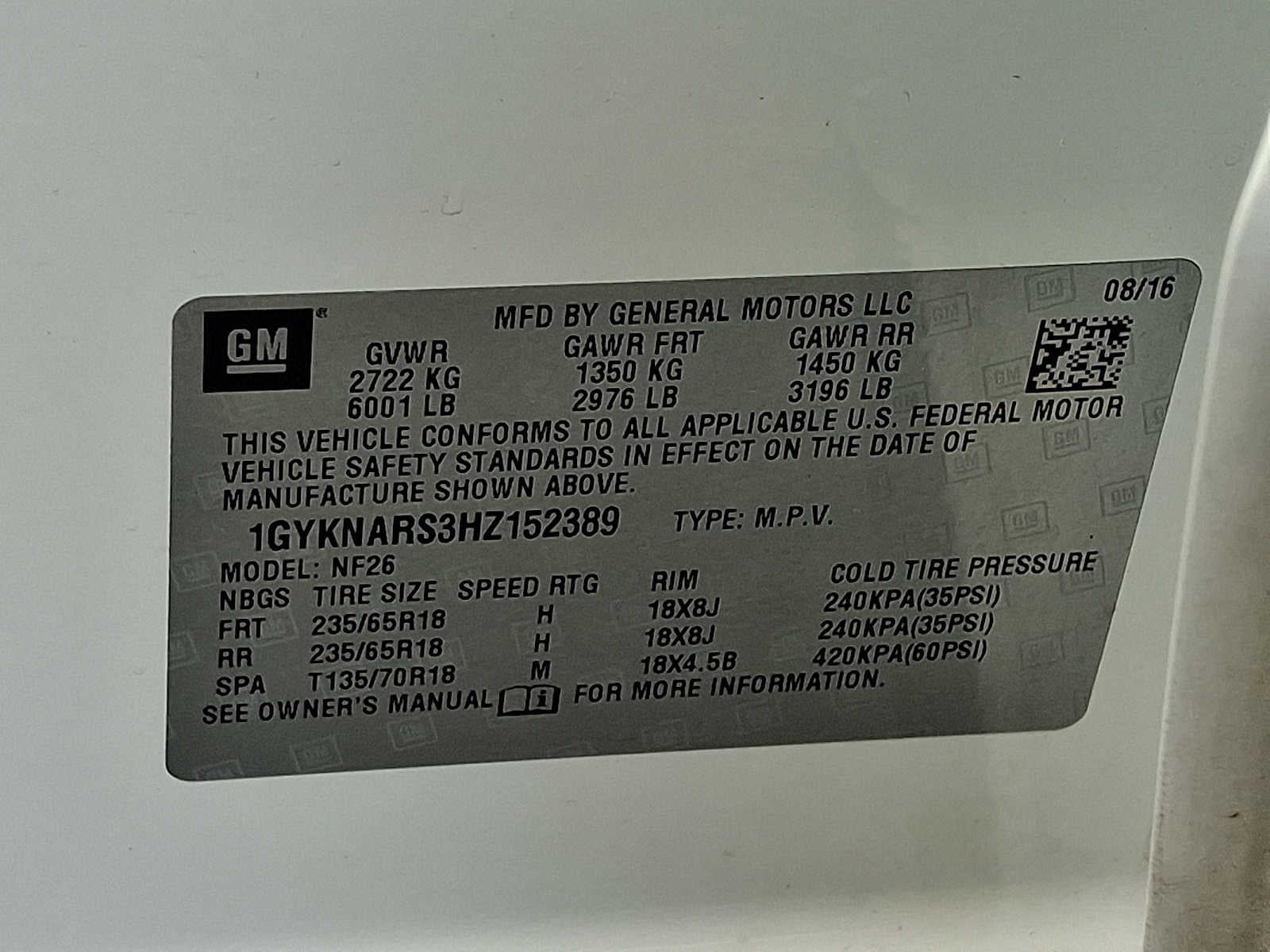 2017 Cadillac XT5 FWD