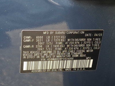 2023 Subaru Ascent Onyx Edition Limited