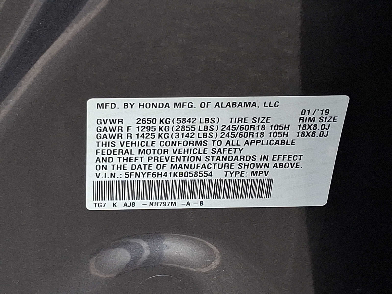 2019 Honda Pilot EX-L w/Navi & RES