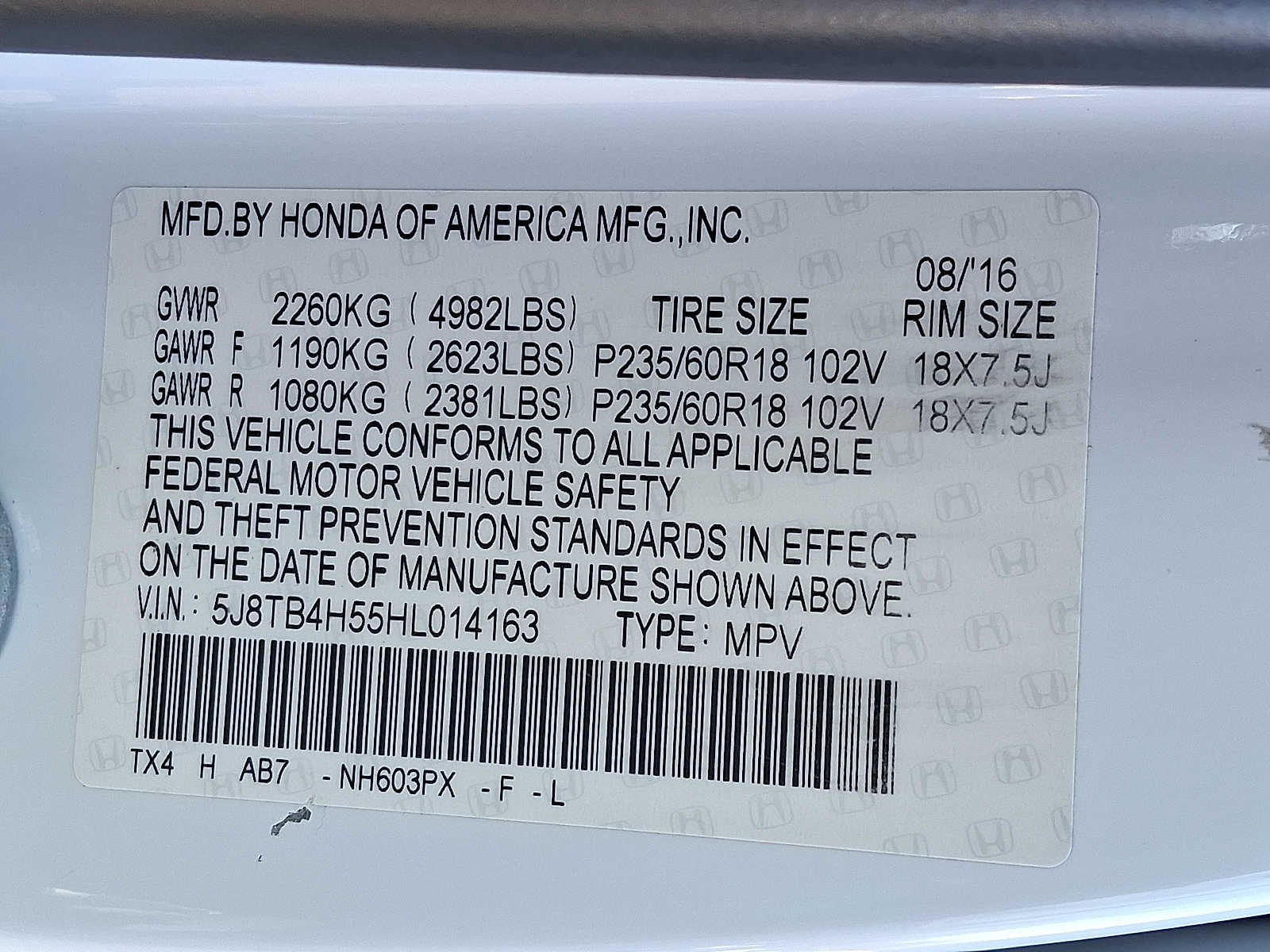 2017 Acura RDX w/Technology Pkg