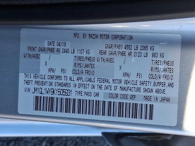 2019 Mazda Mazda6 Grand Touring Reserve