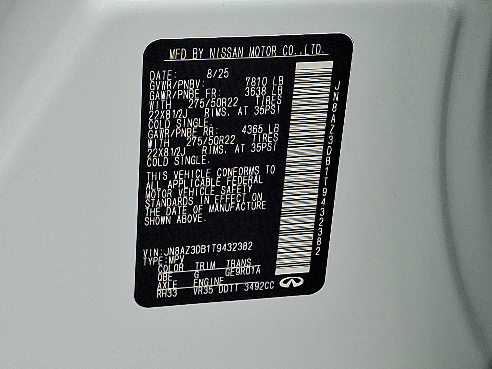 2026 INFINITI QX80 SPORT