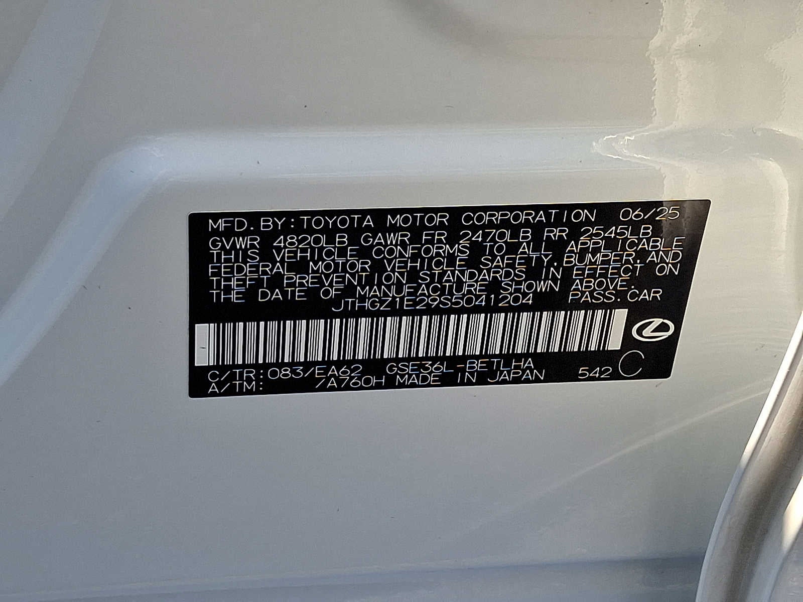 2025 Lexus IS IS 350 F SPORT