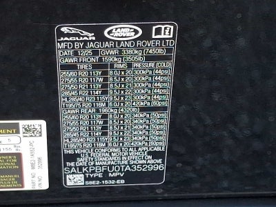 2026 Land Rover Range Rover SE