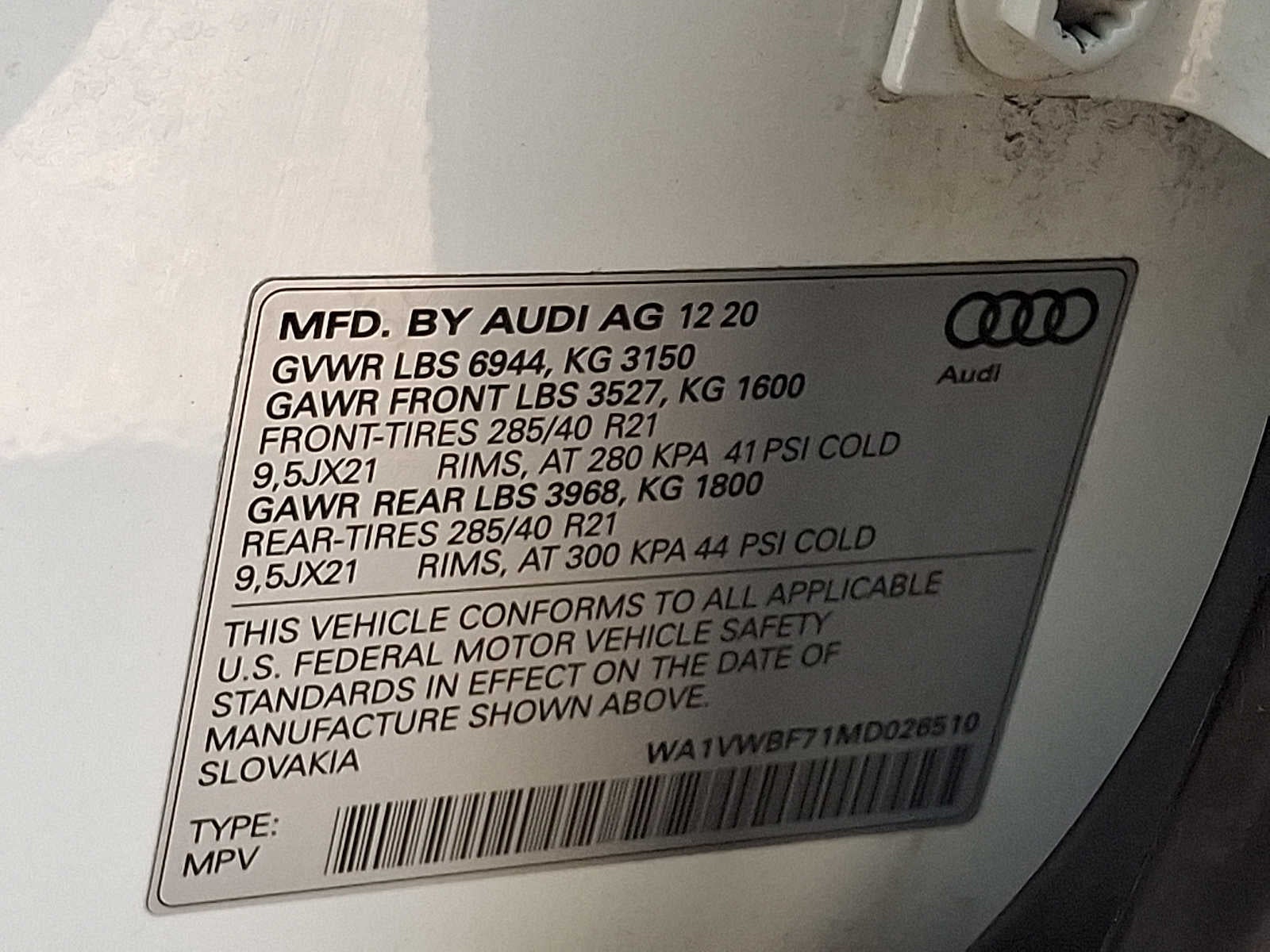 2021 Audi SQ7 Prestige