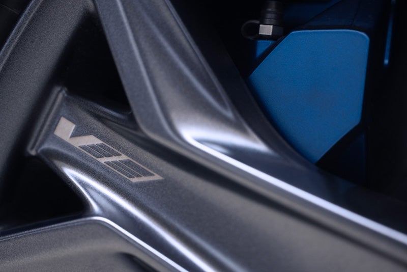 Close-up of the 2026 OPTIQ-V Brembo Performance Front Brakes | Open Road Cadillac of Morristown in Florham Park NJ