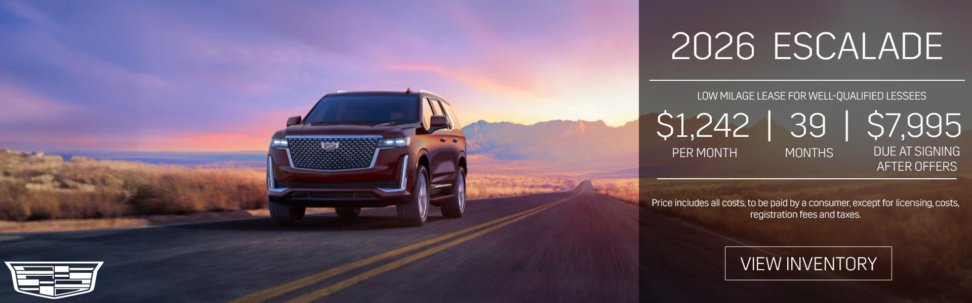 Find the lowest escalade lease in NJ